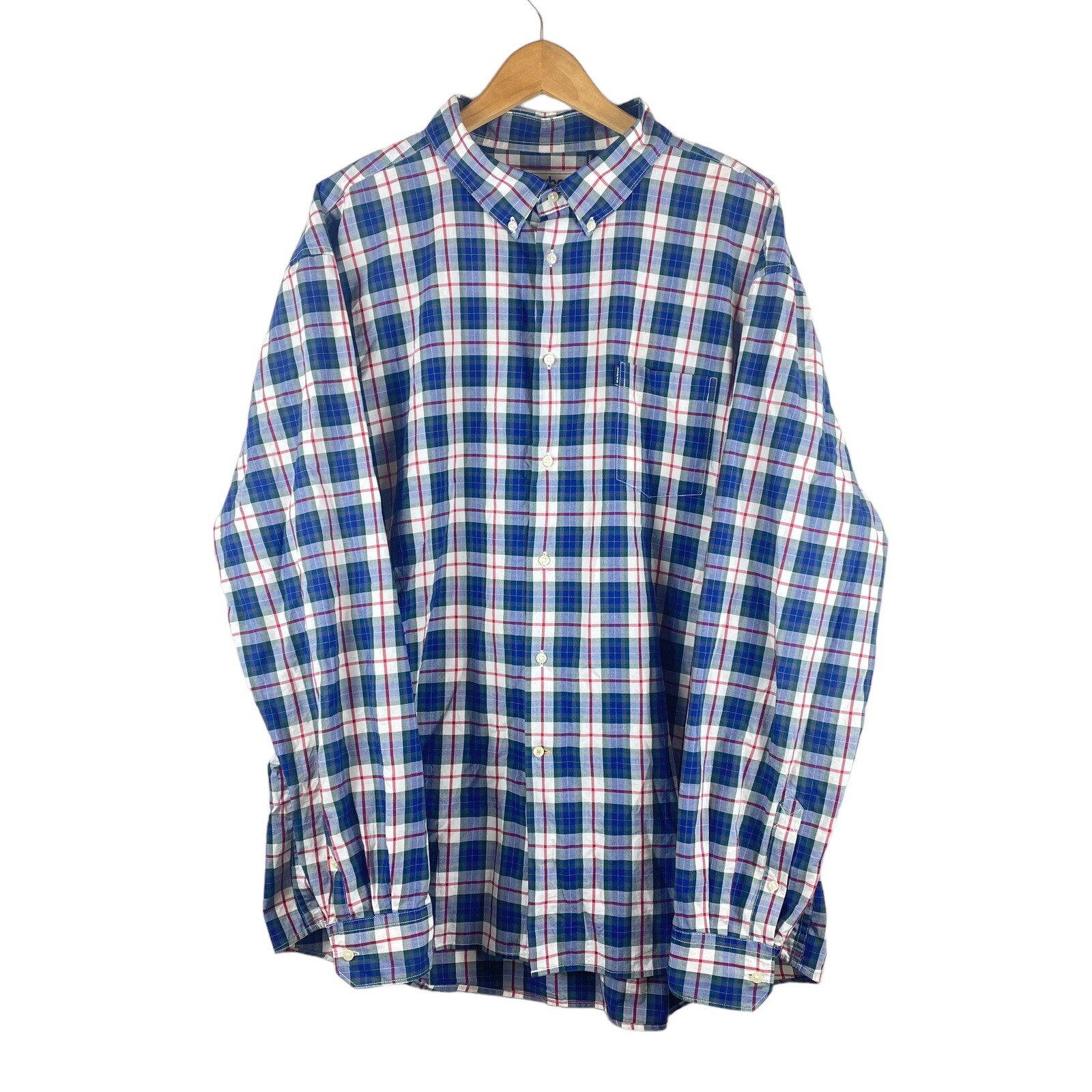 Barbour Button Down Shirt Mens XXL Stapleton Check Plaid Tailored Fit LS-image
