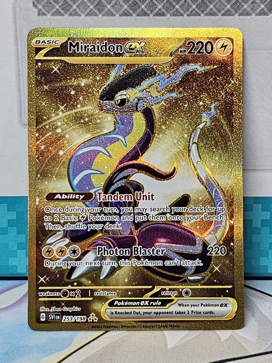 New Pokémon TCG Scarlet & Violet - Miraidon EX Secret Rare 253/198 NM