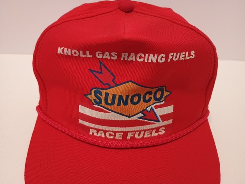 Vintage Sunoco Race Fuels Snapback Trucker Hat With Rope Red Knoll Gas Fuels - Picture 4 of 19