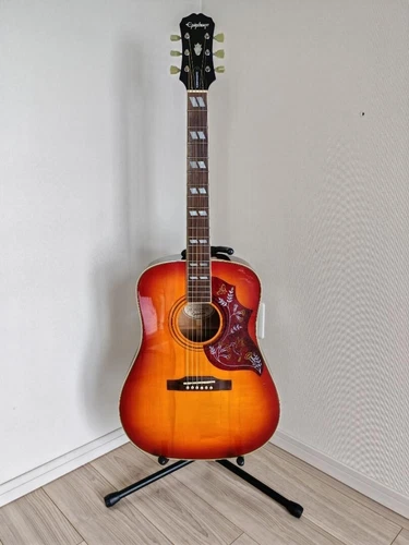 Epiphone Hummingbird Acoustic Guitar 1997 Korea Solid Spruce Long Scale Authenti