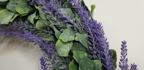 Artificial 13" Lavender Wreath Wedding Decor Home Door in Storage Bag greenery - Picture 10 of 12