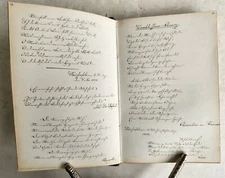 1880s ALBUM AMICORUM - MANUSCRIPT BOOK in GERMAN POETRY antique 166 pages