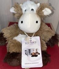 WARMIES COW BROWN SNUGGABLE/HUG/LOVEABLE 9  PLUSH SOFT LAVENDER SCENT MICROWAVE
