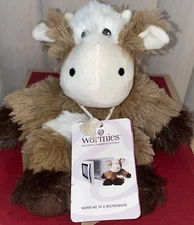 WARMIES COW BROWN SNUGGABLE/HUG/LOVEABLE 9” PLUSH SOFT LAVENDER SCENT MICROWAVE