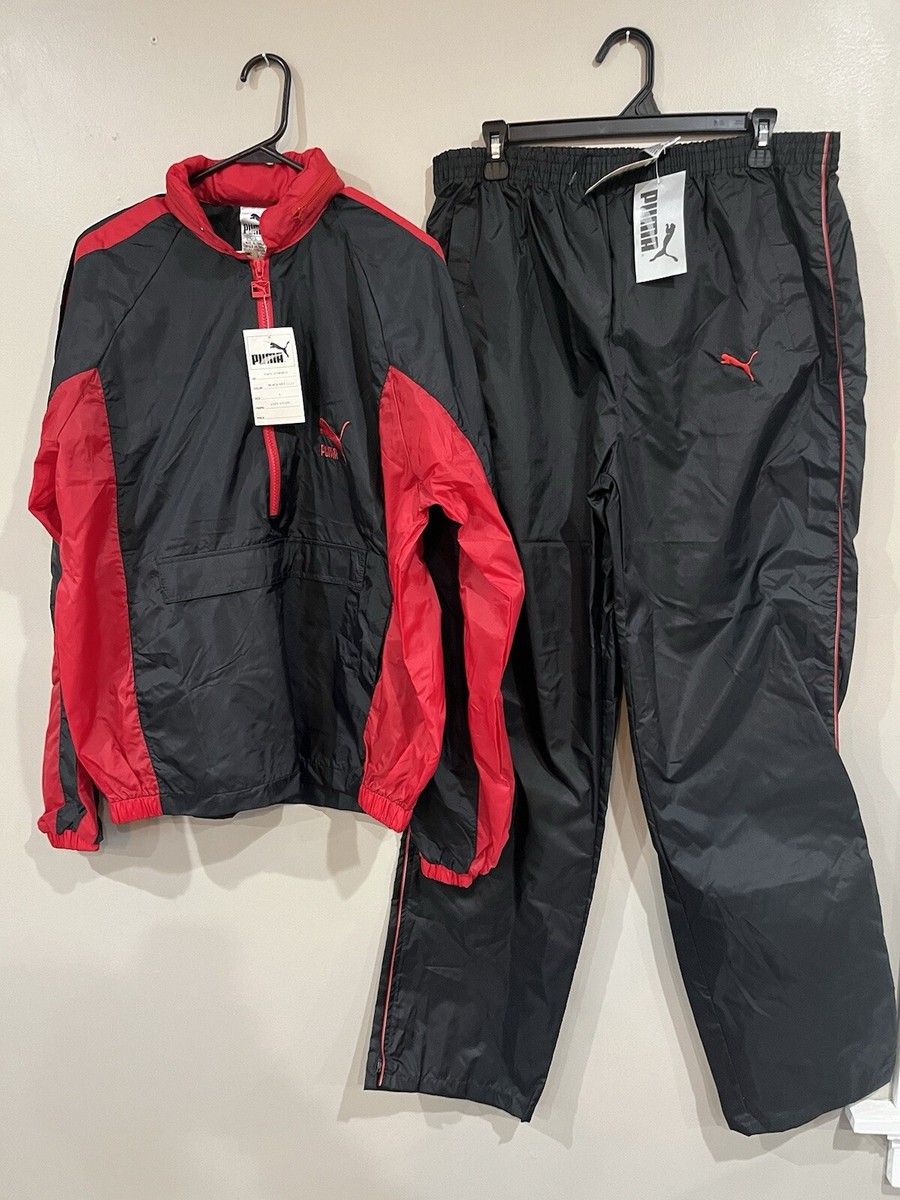 Puma Vintage 1980's Windbreaker 2 Pc Suit New With tags Size