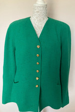 Louis Feraud Vintage Green Blazer Size L Uk 18 Eur 44