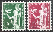1936 Impero tedesco, serie Congresso mondiale, nuovo di zecca/MNH Michel n. 622/23, ME 18,-