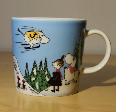 ORIGINAL MOOMIN  WINTER MUG  SKI JUMPING  2024  UNUSED WITH LABEL Free Shipping