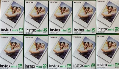 FUJI INSTAX mini SOFORTBILD FILM 10 Doppelpacks für 200 Bilder !! MDH: 11/2027