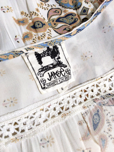JAASE Maxi Dress Off White Floral Cap Sleeve V Neck Pockets Button Front Size S - Picture 9 of 9