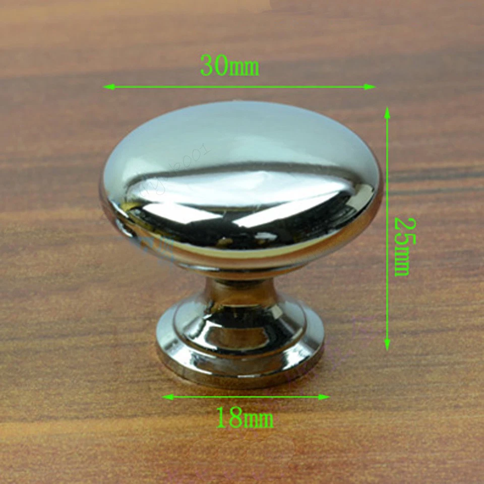 Polished Chrome Stainless Door Knobs Cupboard Drawer Cabinet Handles Kitchen UK - Image 4 of 4
