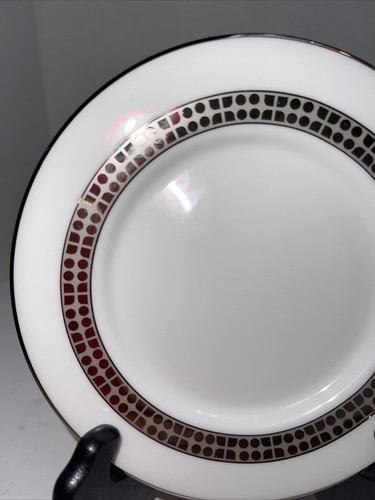 Set di 4 piatti antipasto Lenox Kate Spade Noel Platinum 5 3/4" pane e burro - Foto 4 di 9