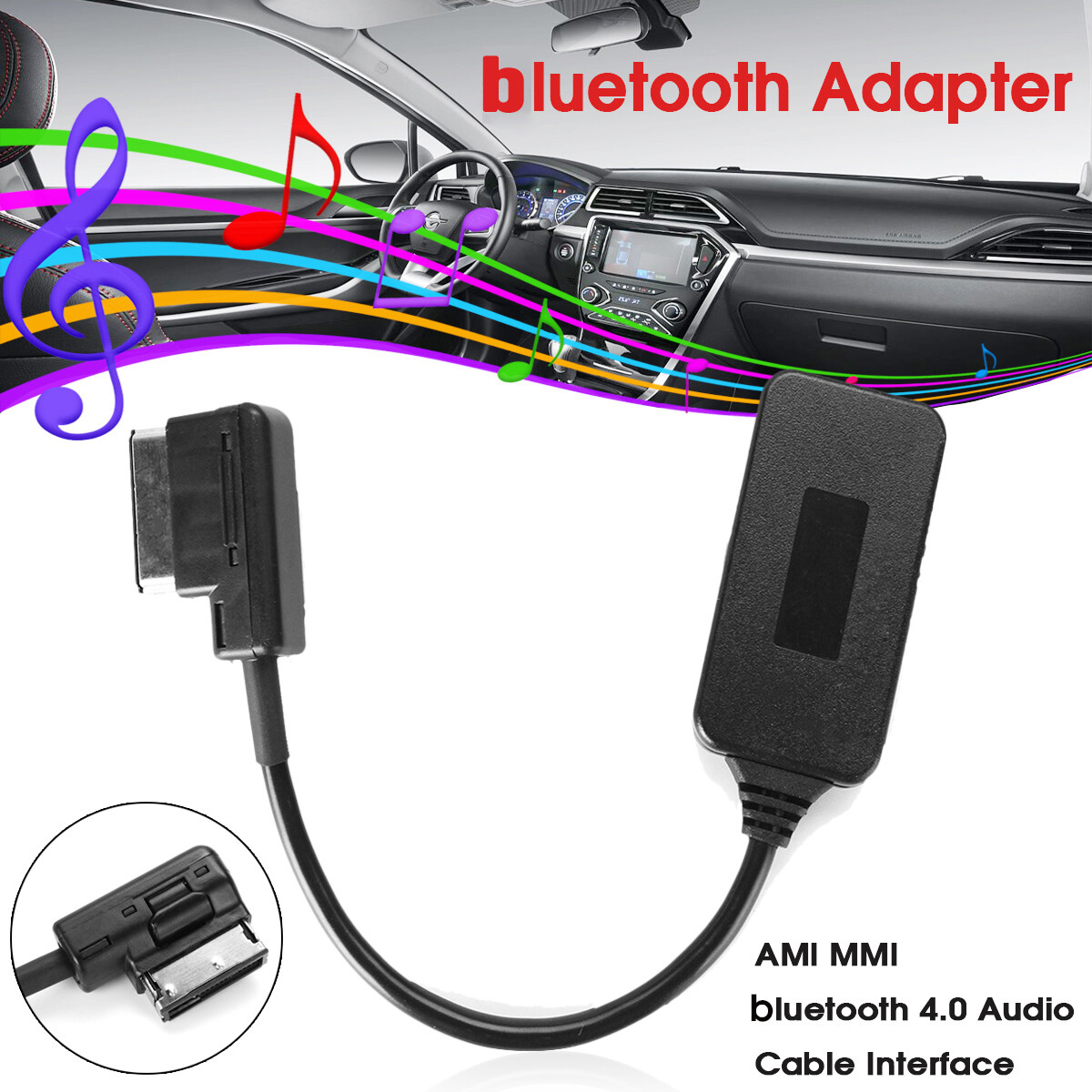 ENJOY-UNIQUE Bluetooth Adapter Empfänger Wireless Audio Receiver mit Mikrofon für Mercedes Benz Audio20 50 W169 W245 W203 W209 W164 W221 R230 Stecker 12PIN