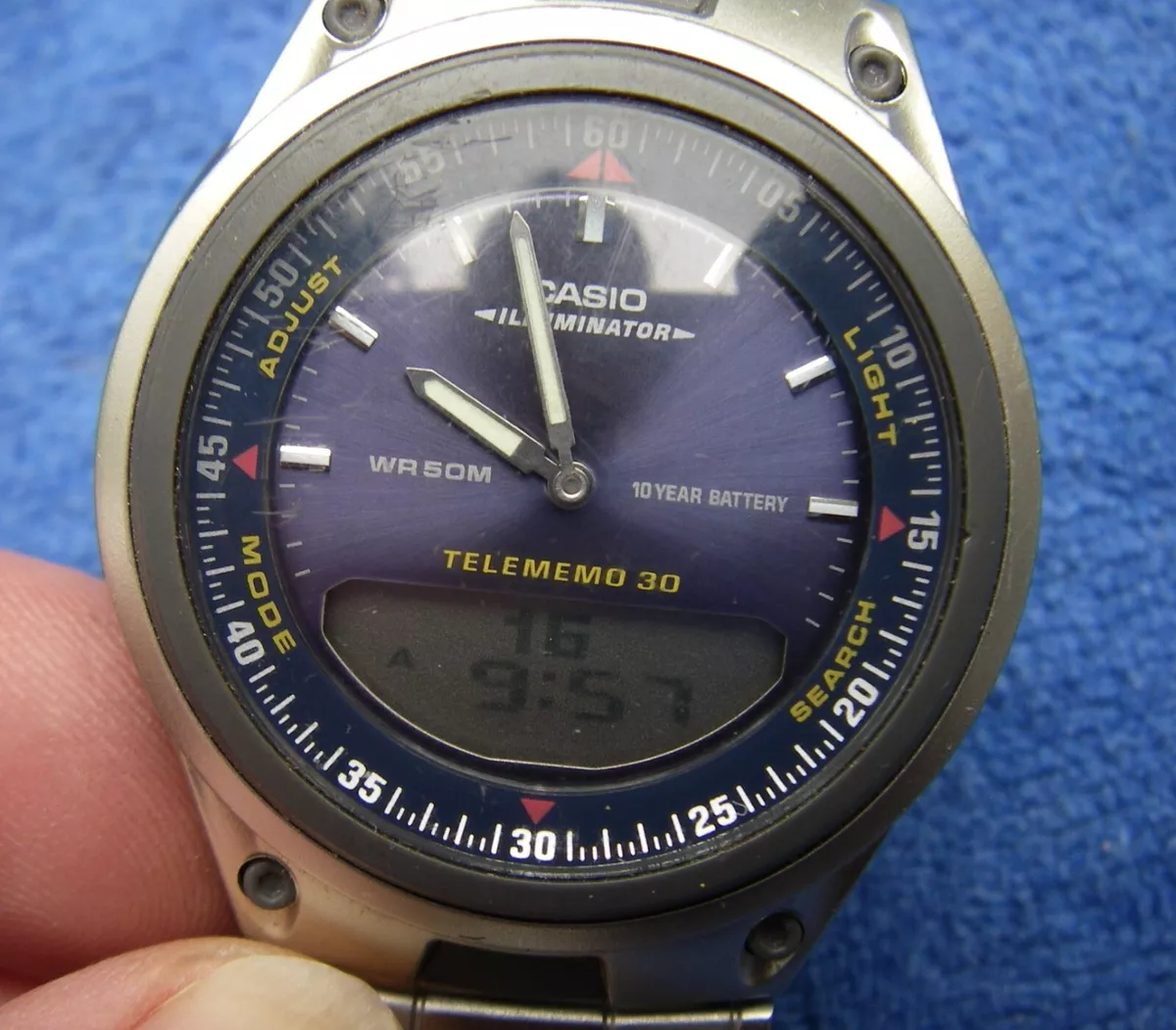 Casio illuminator shop wr50m telememo 30