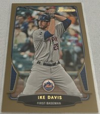 2013 Bowman Baseball Ike Davis New York Mets Gold Parallel #72