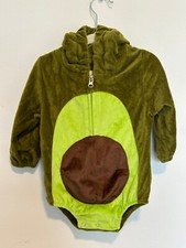 0-6m Baby Girls Boys Avocado Costume Hooded Romper with Stockings Halloween