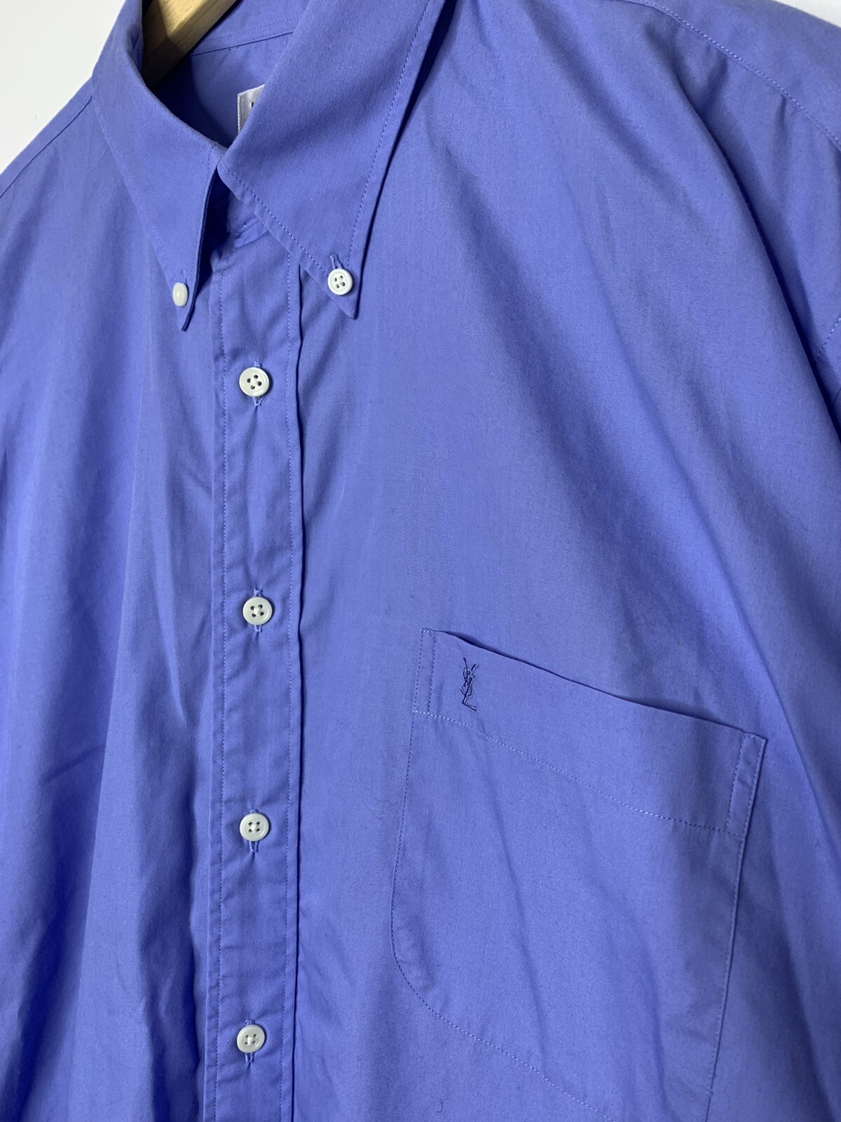 Camicia Yves Saint Laurent 43 17 taglia XL colore blu navy uomo