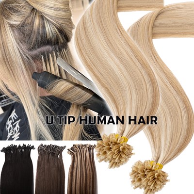 100% Remy Echthaar Keratin Bonding Hair Extensions Haarverlängerung 300 Strähnen