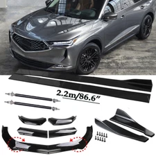 Front Bumper Lip Spoiler Chin Splitter Body Kit Glossy Black For Acura MDX SUV