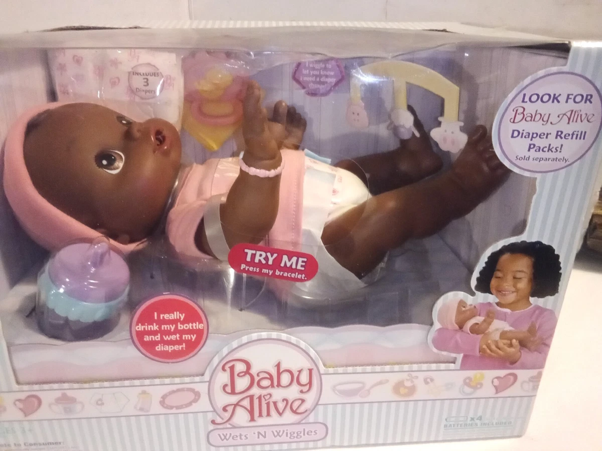 Rare New In Box Hasbro 2006 Baby Alive Wets N Wiggles Girl Doll
