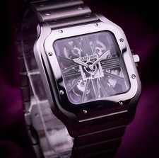 Cartier Santos de Skeleton GREEN | Complete with Box and Papers WHSA0028 4