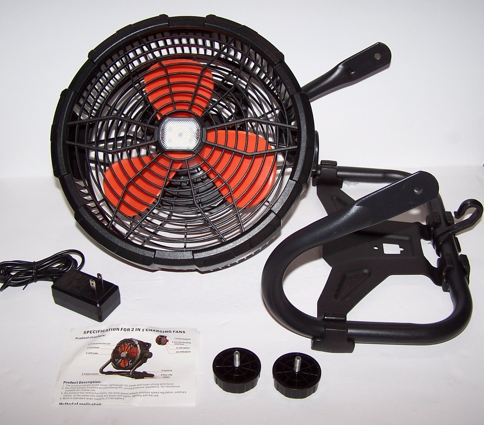 Rovtop 12" High Velocity Floor Fan, Rechargeable Outdoor Indoor Fan X45