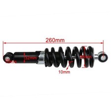 Amortiguador trasero de resorte de 10,2" 260 mm 1200 lb para Pit Dirt Bike Quad Buggy