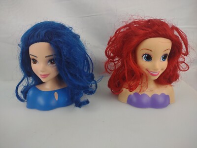 Disney Princess Ariel Styling Head The Little Mermaid  & Descendants Evie
