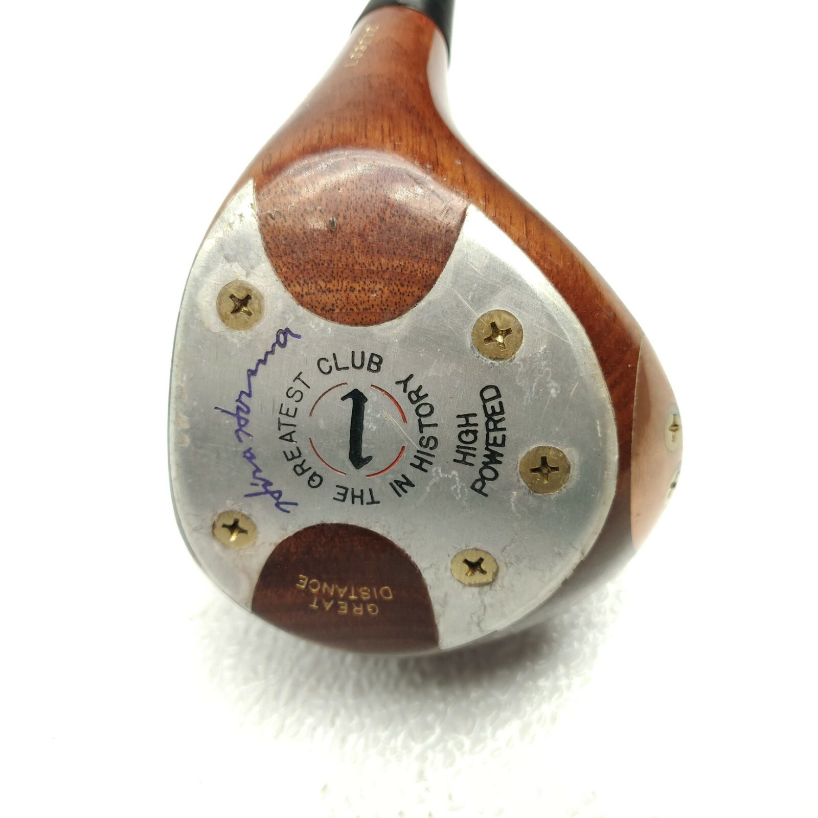 Vintage Persimmon Golf Club Driver Hiro Honma Titanium Boron Shaft 1
