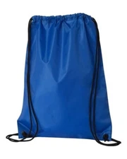 Liberty Sports Bag with Black Drawstring Royal Blue Backpack 14 x 18 inch Blank