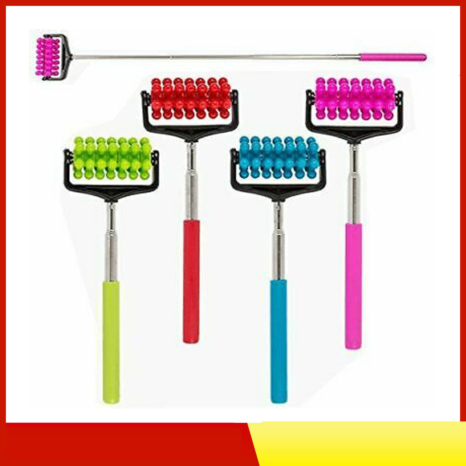Extending Back Roller Extendable Massager Telescopic Portable Pocket Scratcher
