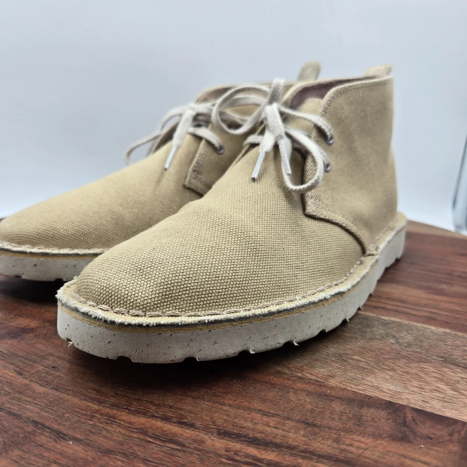 Botas Chukka Clarks Originales Para Mujer 8M Tostadas Lona Desierto Botines Ligeros Foto 4 de 4