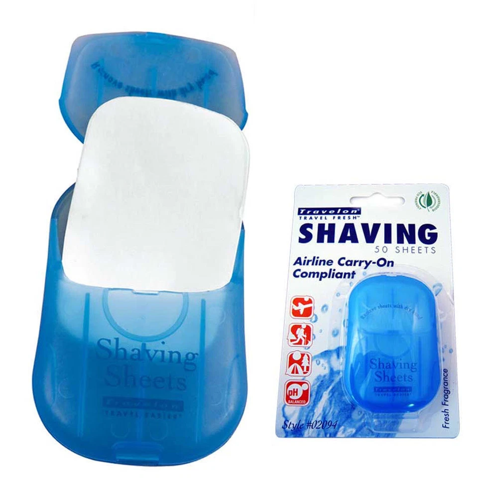 Travelon 02094 Shaving Sheets 4 per Order, Airline Carry-On Complaint, FREE SHIP