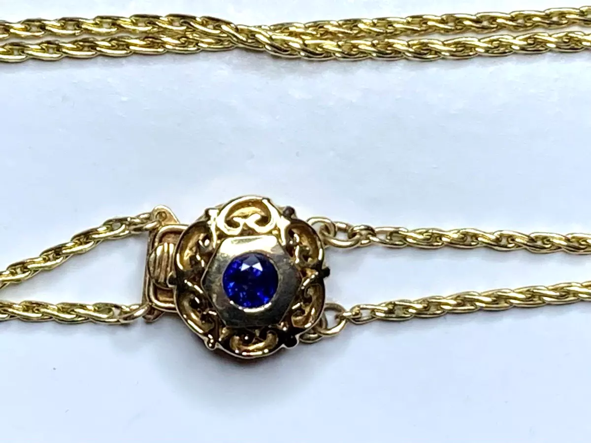Sapphire charm deals bracelet