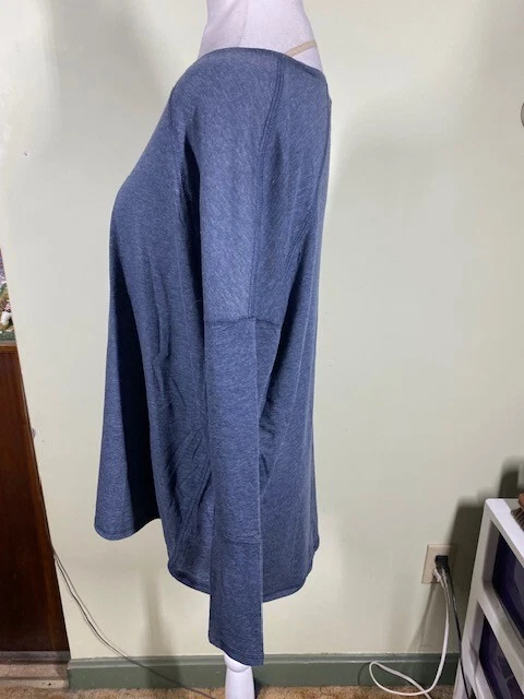 Camiseta deportiva alternativa para mujer talla XS/S azul manga raglán cómoda para atletismo Foto 2 de 4