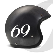 2 Adesivi Numeri a Scelta Moto Cafe Racer Prespaziati Royal Enfield Guzzi Casco