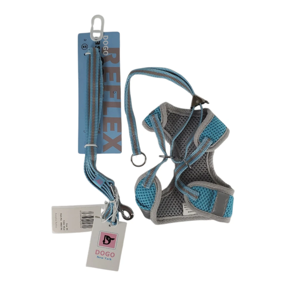 Correa arnés reflectante Dogo EasyGo - azul XS X pequeña Foto 2 de 3