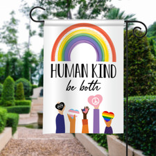 Human Kind Be Both Double-sided Flag, Equality Garden Flag, All Are Welcome Here