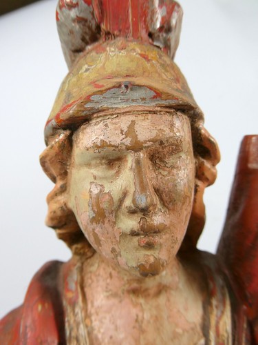 Der Hl. Florian Schutzpatron der Feuerwehren Heiligenfigur 18 Jh. - Picture 23 of 24