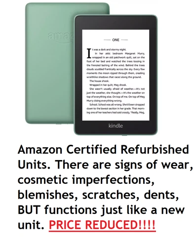 Amazon Kindle Paperwhite 2018 10th Gen 8GB WiFi Waterproof Sage Green 8 GB READ