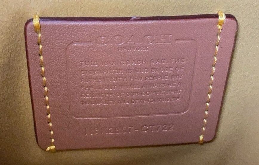 COACH Cargo Shoulder Bag with Rivets CT722 Burnished Amber