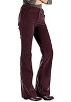 Hose Cordhose Bootcut Damen KurzgrößE Von Eddie Bauer - Burgund Gr. 4 (34 Us Neu