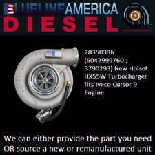 Fits Iveco Cursor 9 Engine 2835039n 5042999760 New Holset Hx55w Turbocharger