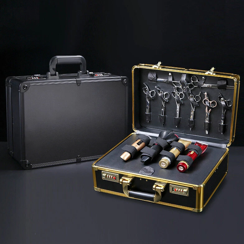 Portable Barber Carrying Case Styling Tools Accessories Travel Storage Case Box - Image 3 of 4