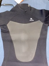 NWT Adult Abahub 2/3 mm Shorty Wetsuit Black & Gray Back Zip - Size XS