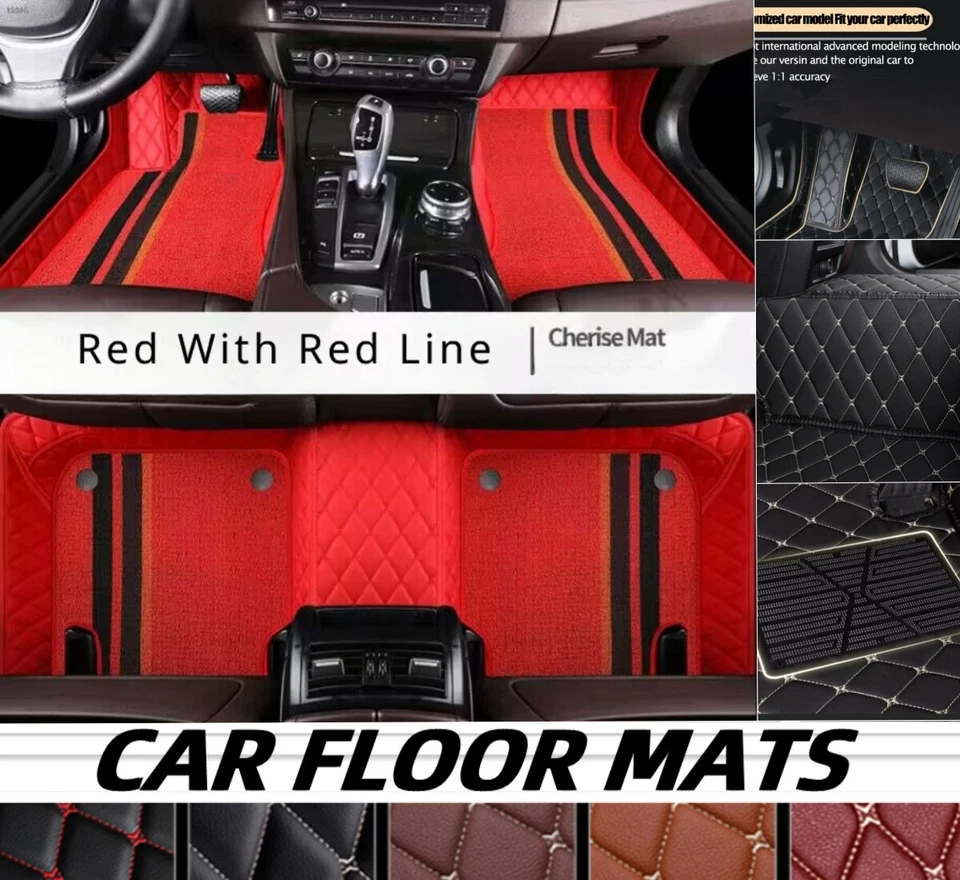 For Jaguar Car Floor Mats XJ XJ-L Custom Carpet Luxury Auto Liner Rug PU Leather - image 4 of 4