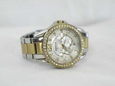 FOSSIL 10 ATM STAINLESS STEEL WOMENS WATCH Color Gold