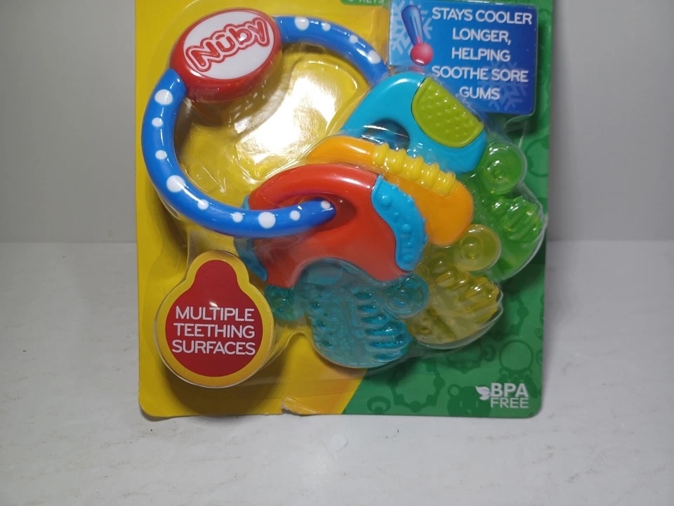 Baby Gently Nuby Ice Gel Teether Keys Interactive Toy Soothe Infants Gums  - Image 3 of 4