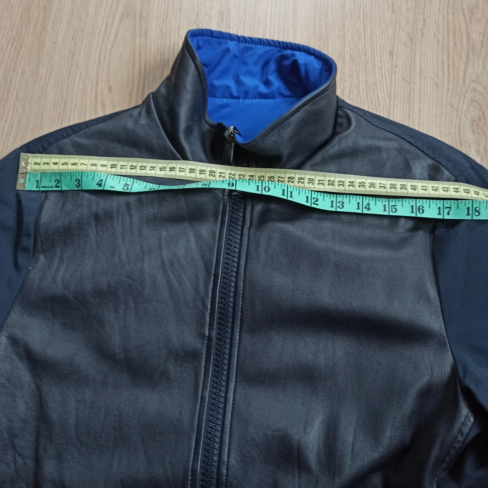 Baldinini mens down quilted reversible nylon leather jacket coat - product detail image 11