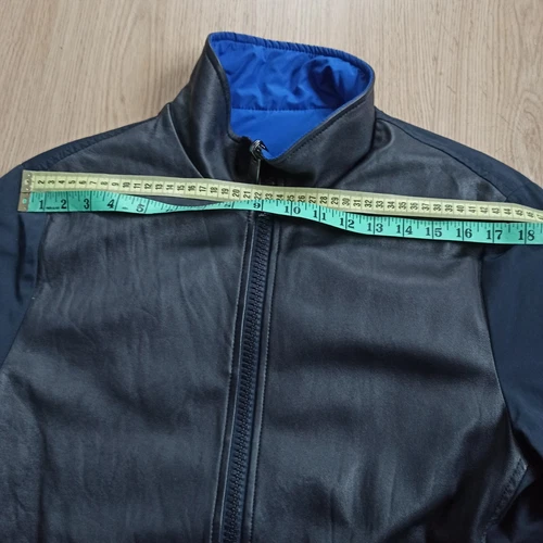 Baldinini mens down quilted reversible nylon leather jacket coat image 11